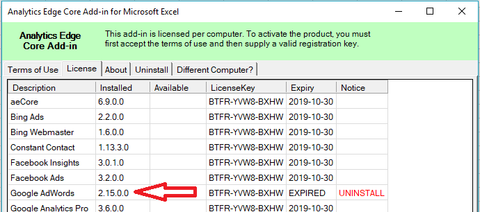 Renewals Of Licenses Analytics Edge Help