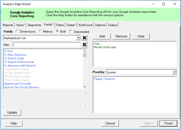 Year-Over-Year Reporting | Analytics Edge Help